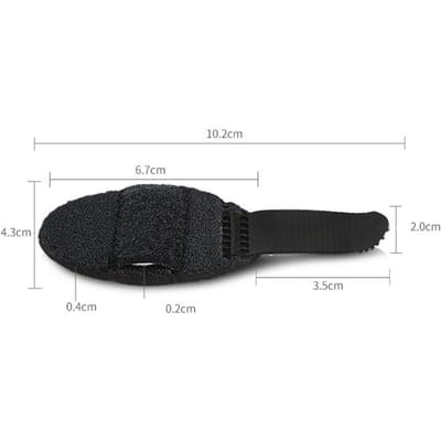 3D Ademende Stof Vinger Spalk Vinger Stabilisator Brace Wrap Ondersteuning Strekker black