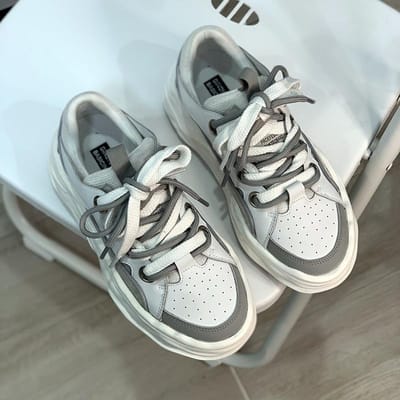 Sneakers Dames Koreaanse Versie Vuile Schoenen Trendy Schoenen Lente en Herfst Bovenwerk Nieuw Sponge Cake Zool Dames Schoenen Studenten 40 gray