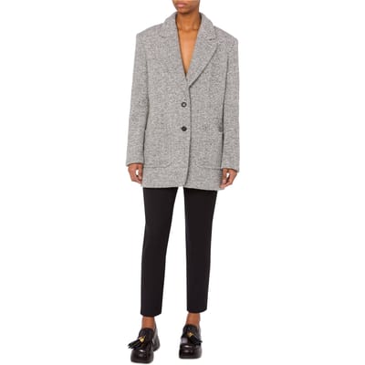 Moschino Grey Classic Jacket Grey Size: 40 | Blazers Outlet | Dames | Grijs
