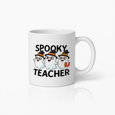 Spooky Teacher Mok 330ml – Schattige Halloween Spoken Ontwerp – Leuk Cadeau Voor Leraren en Halloween Fans