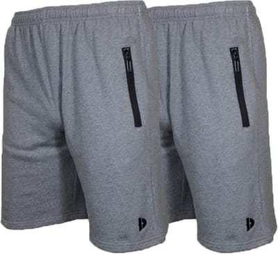 2-Pack Donnay Joggingshort (Nick) - Sportshort - Heren - Silver-marl (032) - maat S