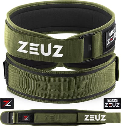 ZEUZ Gewichthefriem voor Fitness & CrossFit – Olympic Lifting belt - Gewichtheffen - Brace – Maat XL - Groen