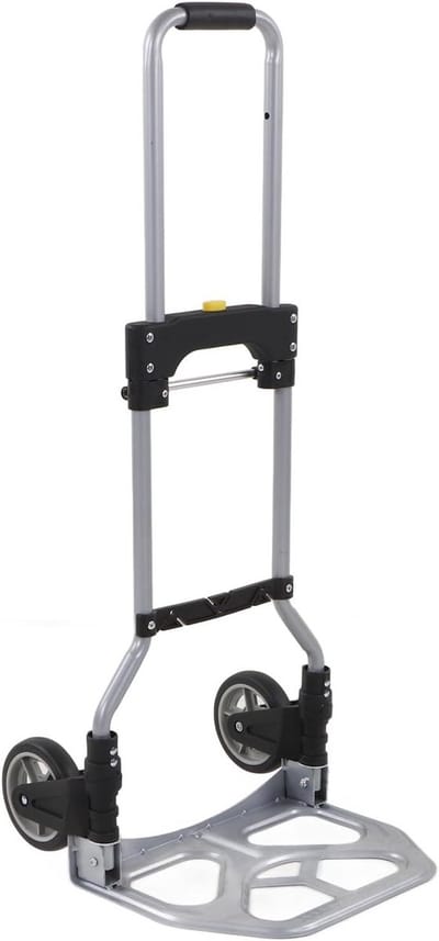 Opvouwbare Steekwagen 70 kg - Lichte Reiswagentje met 2 Wielen - Handige Kar voor Winkelen, Kamperen, Vissen, Reizen