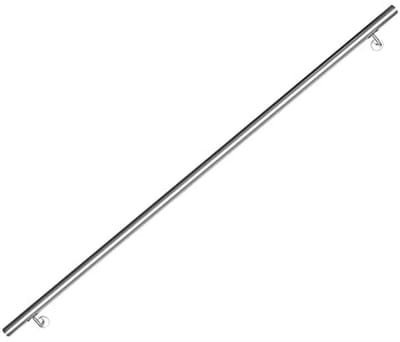 Roestvrijstalen trapleuning voor binnen en buiten - 180 cm - Inclusief wandhouder en eindkappen