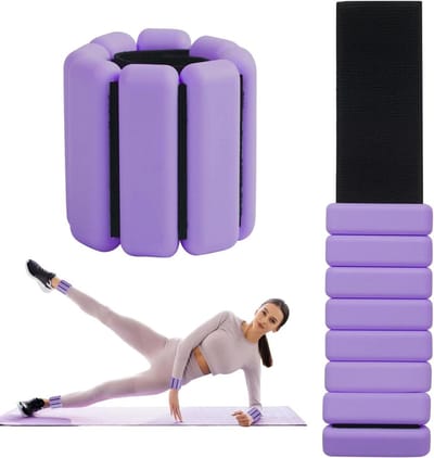 SnelShoppen - 2 verstelbare enkel- en polsgewichten 900 g voor yoga, pilates, hardlopen, zwemmen, joggen en krachttraining
