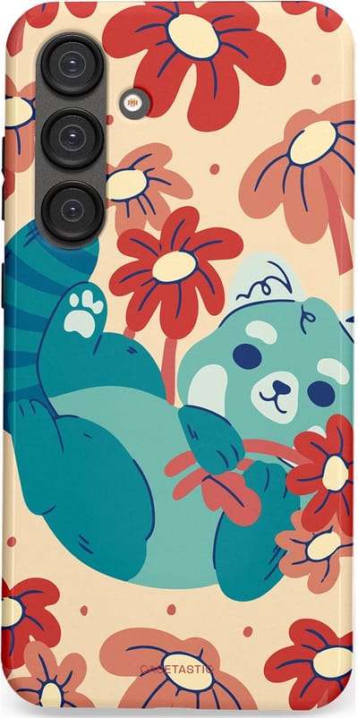 Casetastic Hoesje Geschikt voor Samsung S25 Plus - Stijlvolle Beschermende Duo-layer Case - Rode panda knuffels