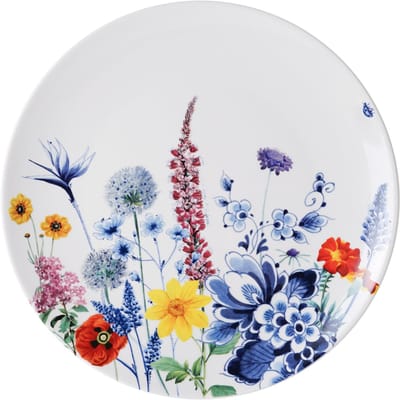 Wandbord Wildbloemen Bloemenveld - Keramiek - 26,5 cm