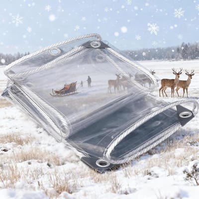 Transparant PVC Zeil - Waterdicht Doek - Buiten Beschermen - Hoge Lichttransmissie - 300 x 350 cm - Transparant