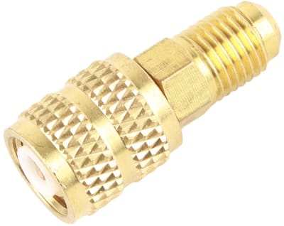 Dailygoods - R410A R32 Adapter - Hose Connector - 1/4 inch Male naar 5/16 inch Female - Ideaal voor Airconditioning - Koper - Geschikt voor vacuü...