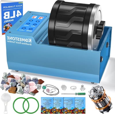 Professionele Rotskit - Steenpolijstmachine Hobby - Edelstenen Polijsten - Borstelloze Motor - 18 kg Vat - Blauw