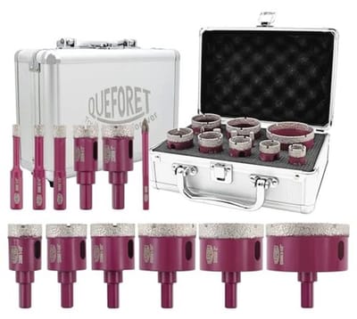 Diamantboorset 12 stuks - Gatenzaag en hardmetalen boor voor keramische en porseleinen tegels