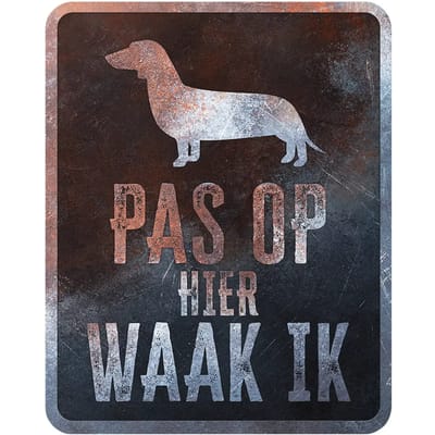Frans teckel waarschuwingsbord D&D Home