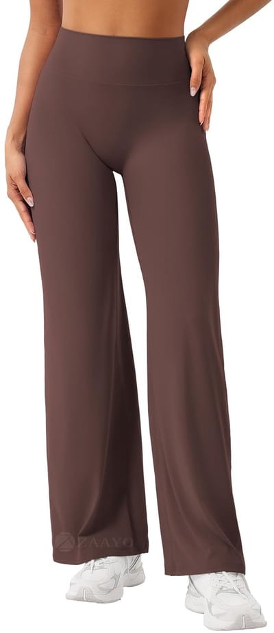 Naadloze yogabroek voor dames, rechte legging, hoge taille, met wijde pijpen, voor sport, yoga, ondoorzichtig