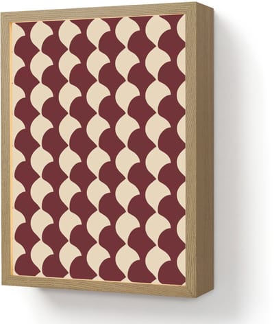 Wandlamp 30x40 cm - Oplaadbaar - Rood - Tegelpatroon - Crème - Wandlampen binnen woonkamer - Slaapkamer lamp - Decoratieve nachtlamp - Vloerlamp draadloos