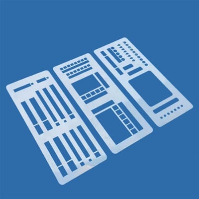 Template Ruler - Handgemaakte flexibele opnamesjablonen - Set van 3 planningsjablonen - Voor journaling, standaardregistratie, takenlijsten in dagelijkse planners - Geschikt voor Dot Journals, coils, discs in ringen (C)