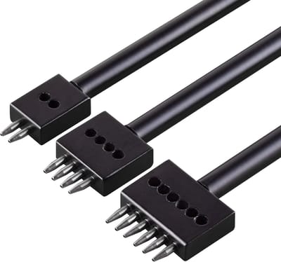 3-delige set met klauwponsen voor leerbewerking, ronde perforator met 2/4/6 tanden, ideaal voor doe-het-zelf veter- en naaiwerk, met 4 mm rijenperforator - essentiële set voor leerbewerking