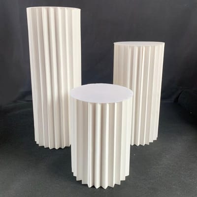 Origami Ronde Pilaar Taart Desserttafel voor Bruiloftsfeest Decoratie Banket Podium Vouwen Romeinse Zuil Ornamenten Arrangement Diameter 30CM