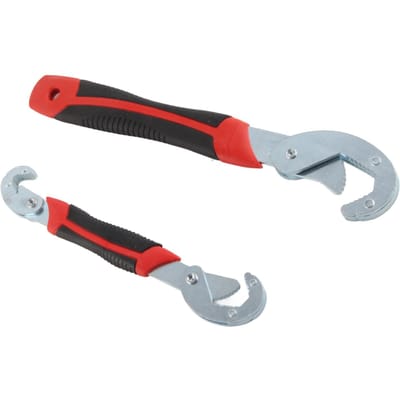 2 stuks Zelfinstellende Sleutelset Multifunctioneel 9?32mm Universele Snelgrijp Pijpsleutel gray