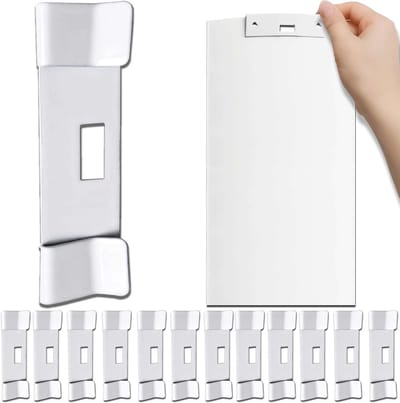 Daity Set van 12 reparatieclips voor verticale lamellen – metalen reparatieclips (wit) voor het vervangen van lamellen.