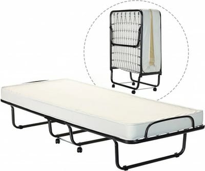 Opklapbed - Traagschuimmatrasbed - Opklapbaar Logeerbed - Stevig Metalen Framebed - Draagbaar Opklapbed -Volwassenen Opklapbed - Kinderen Opklapbed - 1-persoons opklapbed