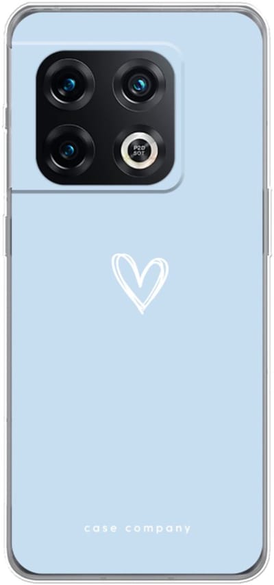 Case Company® - Hoesje geschikt voor OnePlus 10 Pro hoesje - Klein Hart Blauw - Soft Cover Telefoonhoesje - Bescherming aan alle Kanten en Schermrand