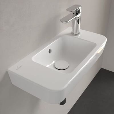 Villeroy & Boch O.novo hand wash basin compact 50 x 25 cm with overflow, tap hole right 4342R501
