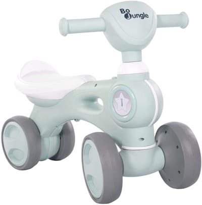 Bo Jungle - Loopfietsje Baby - Loopwagen peuter - Babywalker - licht en muziek - Stabiel - Bike Jumpy Blauw