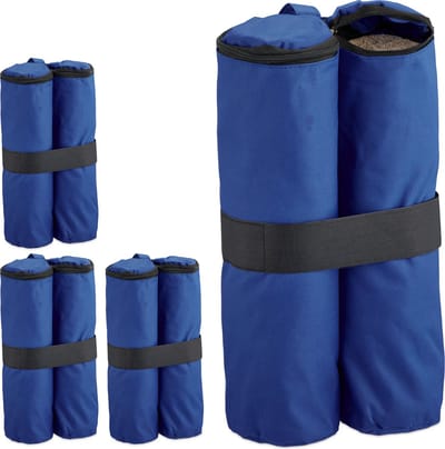 partytent gewichten - set van 4 - Oxford-weefsel - vullen met zand of stenen - blauw