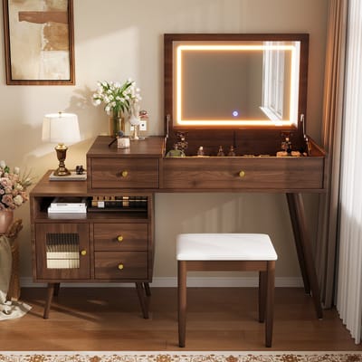 FloraGrace Ronde Eettafel - Compact Met Opbergmand - Voor Keuken Balkon En Woonkamer - Massief Hout En MDF - 80 Cm - Wit