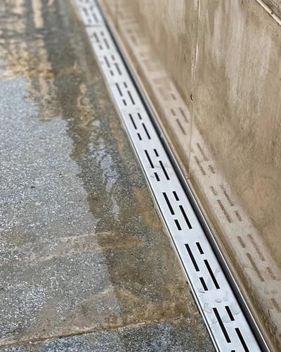 Drainagekit voor buiten, drainagesysteem voor binnenplaats, oprit, garage, afvoerrooster voor bad en douche, roestvrij staal 304 (7 x 3 cm (2