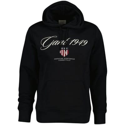 Gant Trui Large Shield 1949 Graphic Hoodie Zwart / male