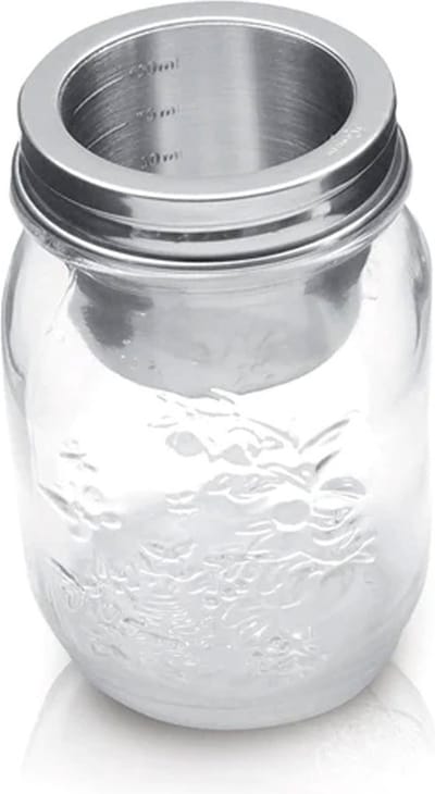 HappyTappi - Maatbekerdeksel - RVS - Inclusief Bormioli pot - 500 ml