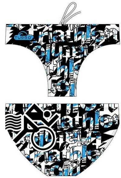Turbo Multi Triathlon Zwemslip Zwart 4XL Man
