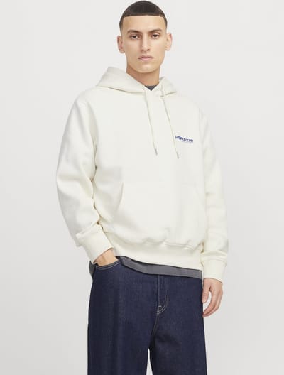 Jack & Jones Trui Jcounion Print Sweat Hood Noos 12273915 Sweet Corn Mannen Maat - L