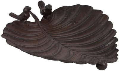 Vogelvoeder blad m/2 vogels 22x27cm