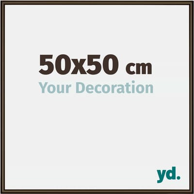Your Decoration - Fotolijst 50x50 cm - Aluminium - Walnoot Structuur - New York