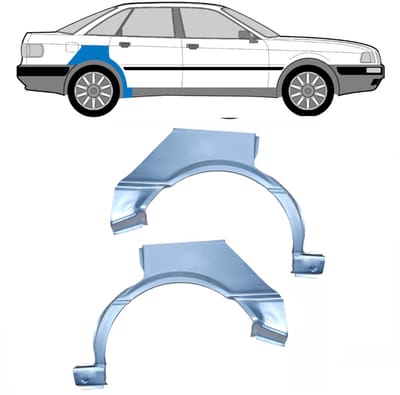 Reparatiepaneel achterspatbord voor Audi 80 B3 1986-1991 / Links + Rechts / Set