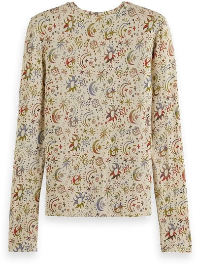 Scotch & Soda All Over Printed Long Sleeve T-Shirt