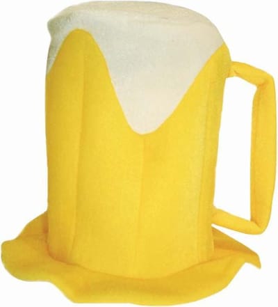 Bierpul hoed verkleedaccessoire voor volwassenen - Pilsener/bierglas hoedje - Oktoberfest/bierfeest feesthoeden