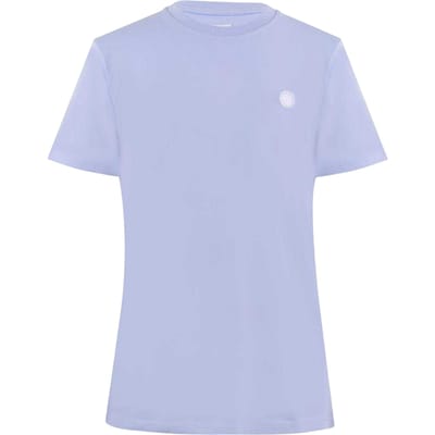 Pretty Green Heren-T-shirt met logo op de borst en ronde hals (Pastelblauw)
