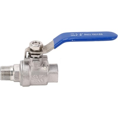 Vanne à boisseau passage intégral 3/8 pouce BSPT filetage mâle et femelle raccord de tuyau 16 kg vanne à boisseau en acier inoxydable