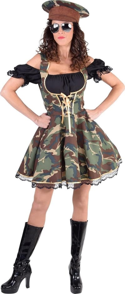 Officier outfit dames camouflage - Maat L