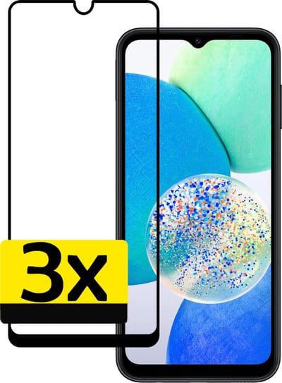 Screenprotector - Geschikt voor Samsung Galaxy A14 - 3 Stuks - Full Cover - Beschermglas - Gehard Glas - Tempered Glass - Screen Protector