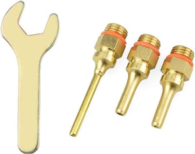 Set van 3 Koperen Lijmpistool Mondstukken voor Hotmelt Reparaties en Knutselen