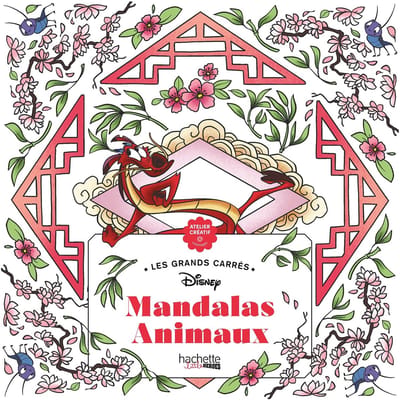 Les Grands Carrés - Disney Mandalas Animaux - Hachette - Kleurboek voor volwassenen