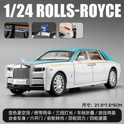 1:24 Rolls Royce Phantom 8e Luxe Legering Metaal Diecast Auto Model Huisdecoratie & Verzamelingen Hobby Display Feestdagen Sieraden gray