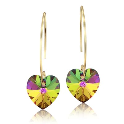 Montebello Oorbellen Pippa HG27 - Swarovski Hart - 925 Zilver Verguld - Ø14mm - 40mm