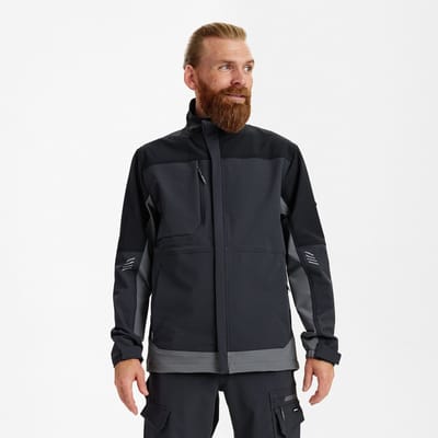 Engel Entire werkjack met 4-weg stretch 1337-234 - Anthracite Grey / Black - XS