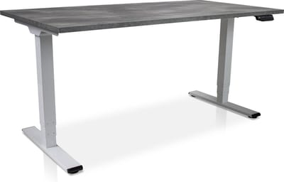 Zit-sta bureau elektrisch verstelbaar - MRC COMFORT NEN-EN 527 | 180 x 80 cm | frame wit - blad betonlook