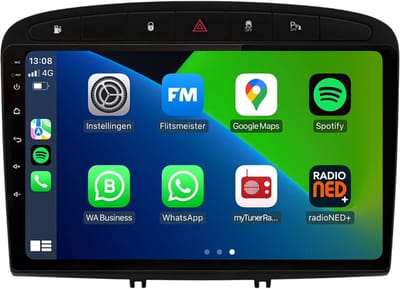 Carplay autoradio voor Peugeot 308 | 408 | 2007 t/m 2020 | Android 13 | Draadloos Apple Carplay & Android Auto | 2GB + 32GB | 8-Core processor | Davilon | 2025 model | 2007 t/m 2014 2015 2016 2017 2018 2019 2020 | Bluetooth & Wifi